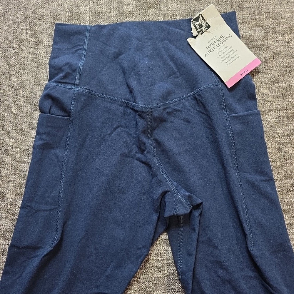 Member's Mark Women Everyday High-Rise 25" Inseam Ankle‎ Legging Blue Cove Small